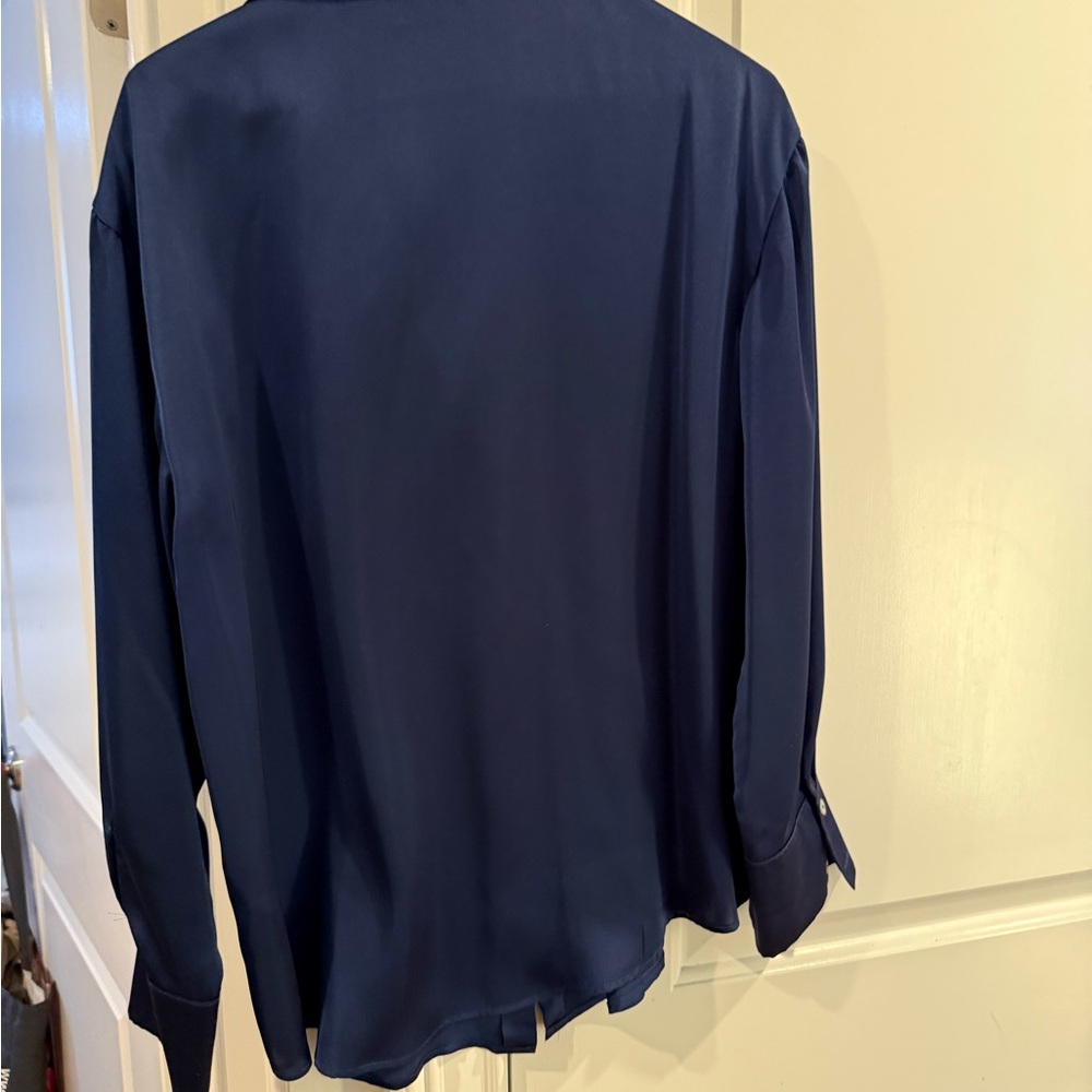 Zara Navy Button Down Shirt - Picture 4 of 5